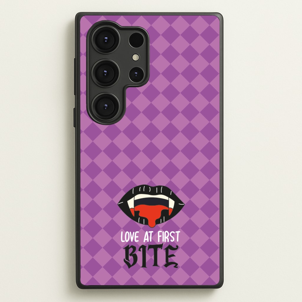 Love At First Bite - VD - Vampire Diaries Phone Case for Galaxy S25 Ultra
