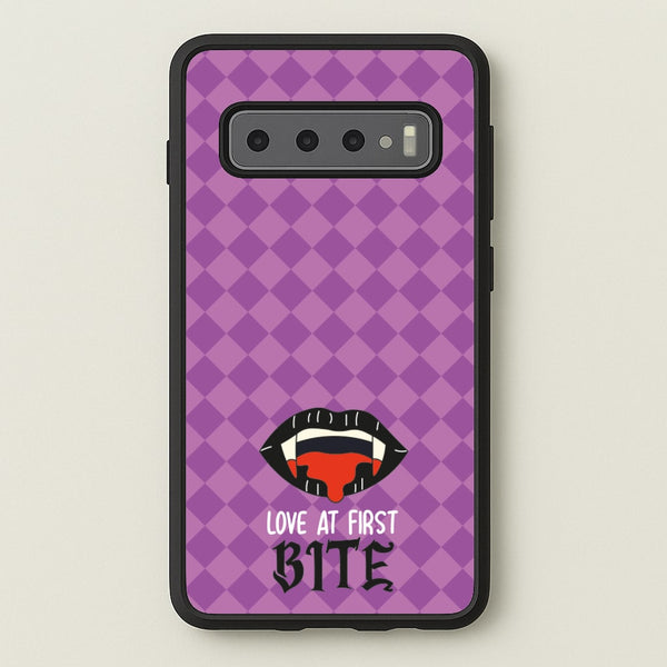 Love At First Bite - VD - Vampire Diaries Phone Case for Galaxy S10 Plus