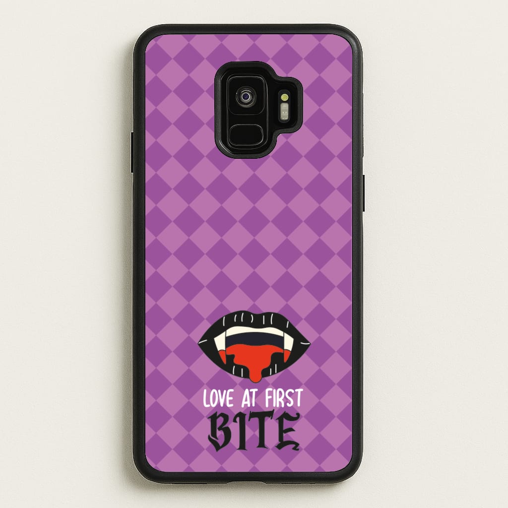 Love At First Bite - VD - Vampire Diaries Phone Case for Galaxy S9