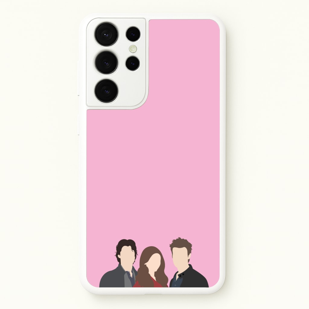 Elena, Damon And Stefan - VD - Vampire Diaries Phone Case for Galaxy S21 Ultra