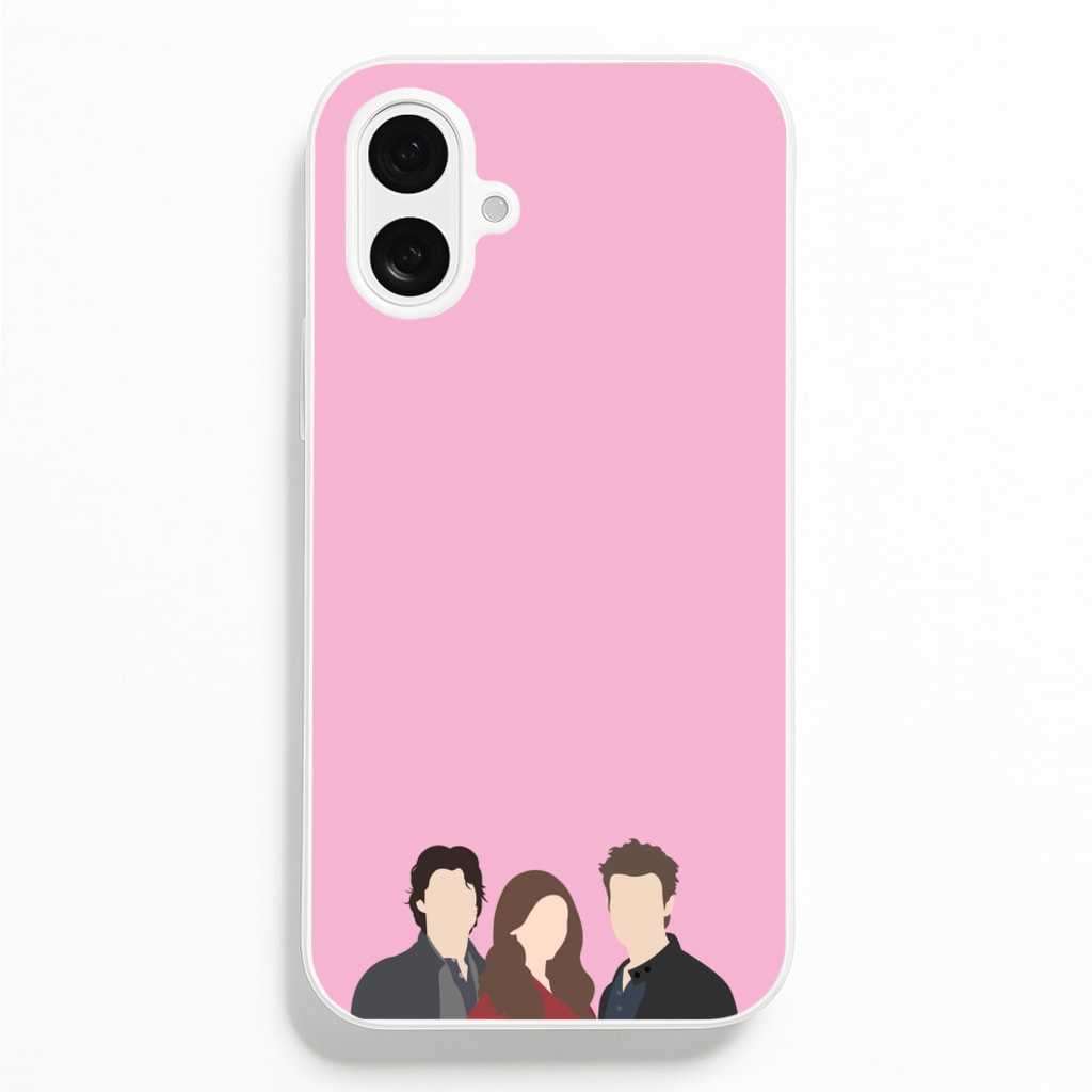 Elena, Damon And Stefan - VD - Vampire Diaries Phone Case for iPhone 16 Plus
