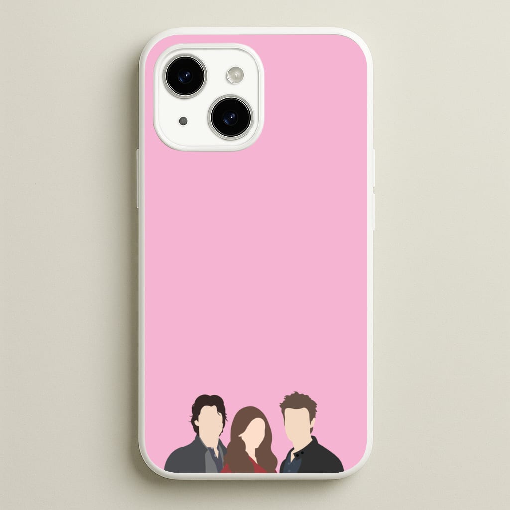 Elena, Damon And Stefan - VD - Vampire Diaries Phone Case for iPhone 15