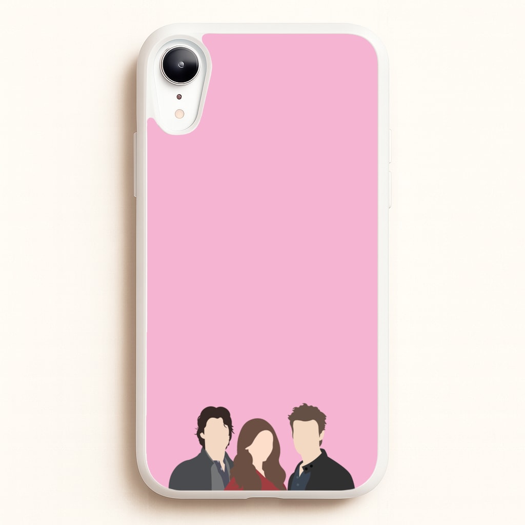 Elena, Damon And Stefan - VD - Vampire Diaries Phone Case for iPhone XR