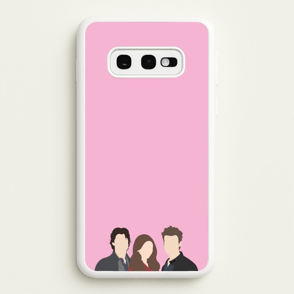 Elena, Damon And Stefan - VD - Vampire Diaries Phone Case for Galaxy S10e