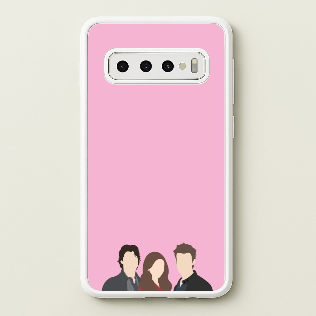 Elena, Damon And Stefan - VD - Vampire Diaries Phone Case for Galaxy S10