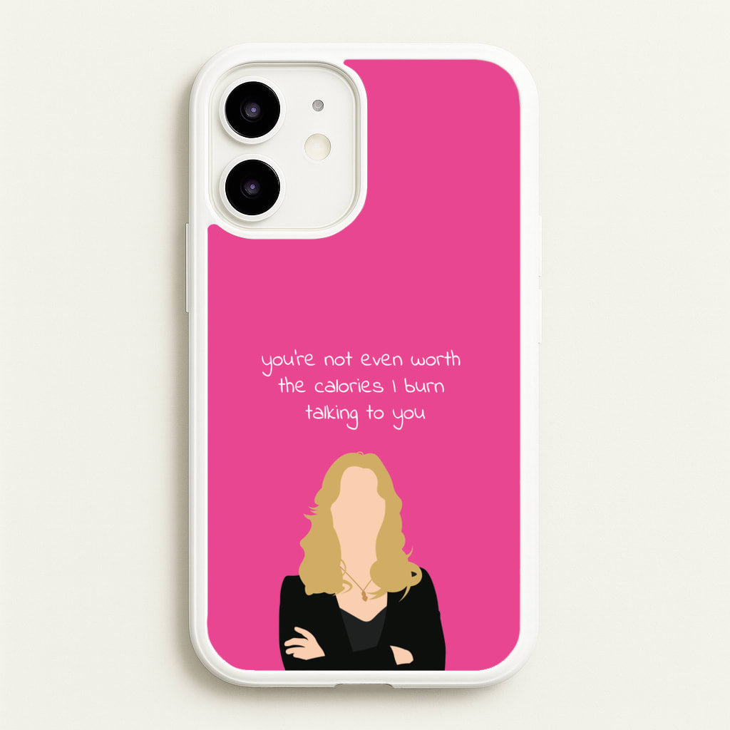 You're Not Even Worth The Calories I Burn Talking To You - VD - Vampire Diaries Phone Case for iPhone 12 / 12 Pro