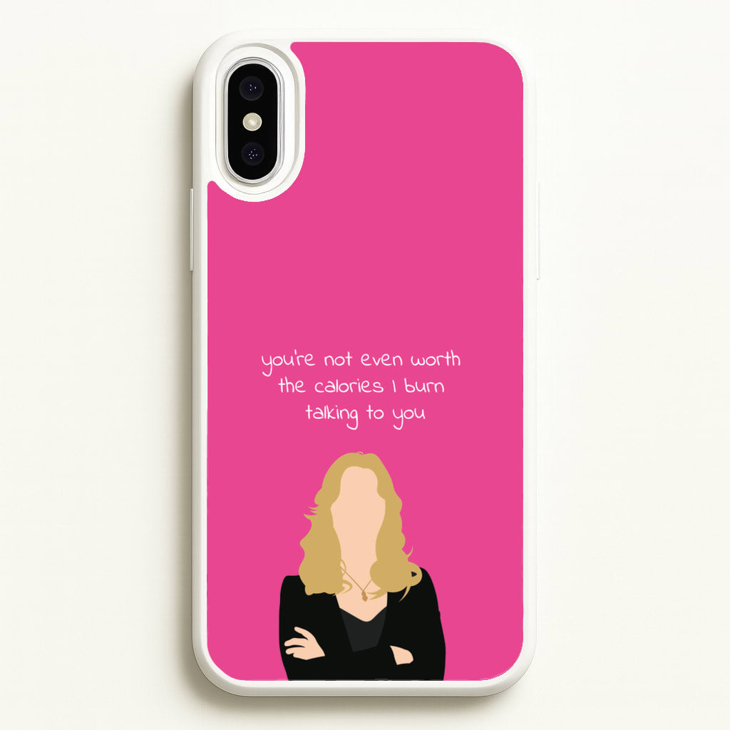 You're Not Even Worth The Calories I Burn Talking To You - VD - Vampire Diaries Phone Case for iPhone XS Max