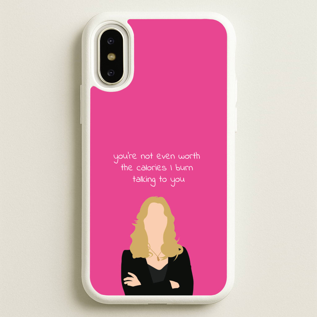 You're Not Even Worth The Calories I Burn Talking To You - VD - Vampire Diaries Phone Case for iPhone X / XS