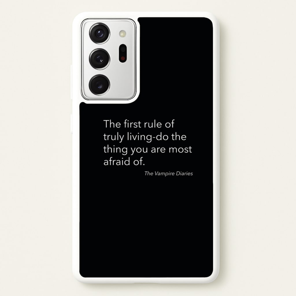 The First Rule Of Truly Living - VD - Vampire Diaries Phone Case for Galaxy Note 20 Ultra