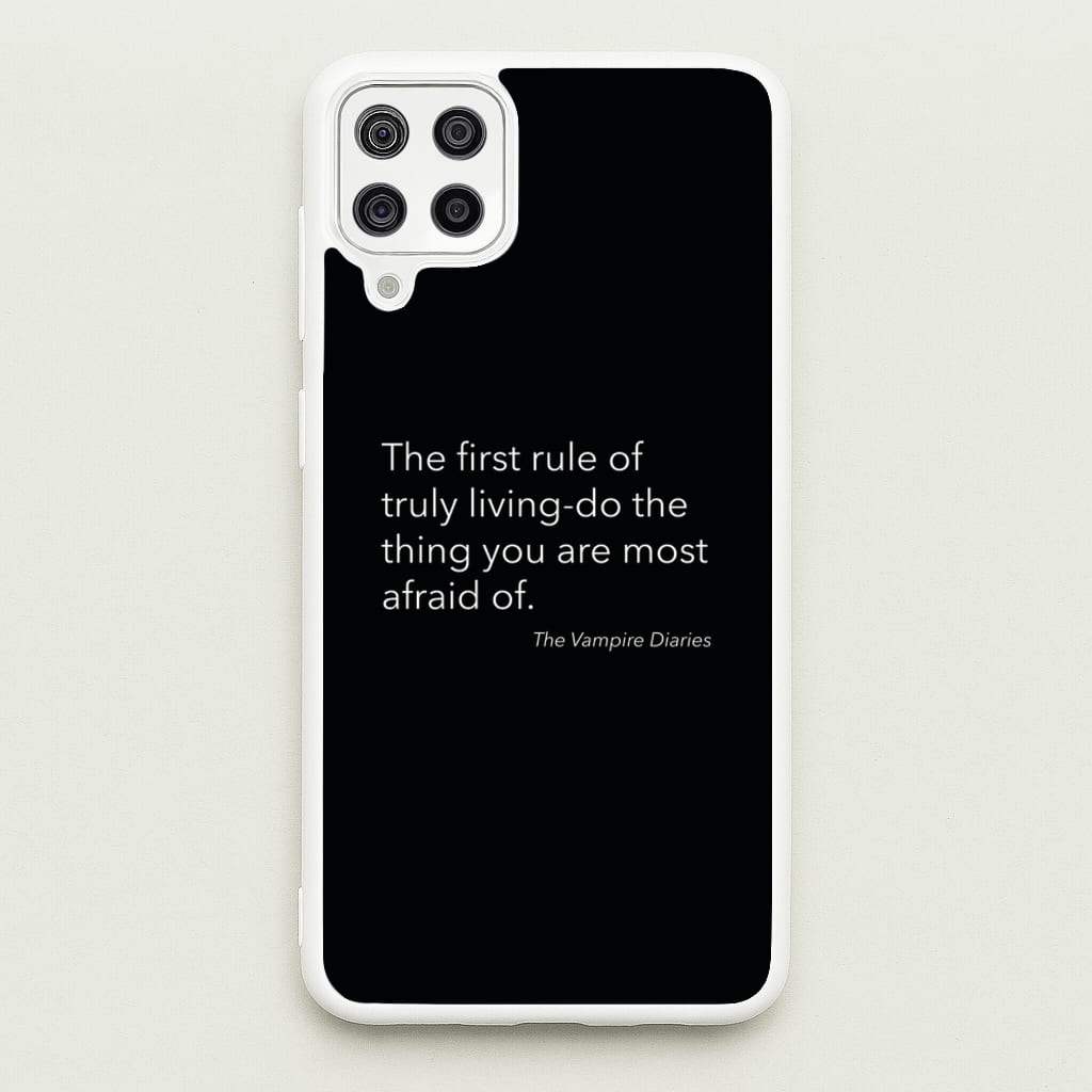 The First Rule Of Truly Living - VD - Vampire Diaries Phone Case for Galaxy A12