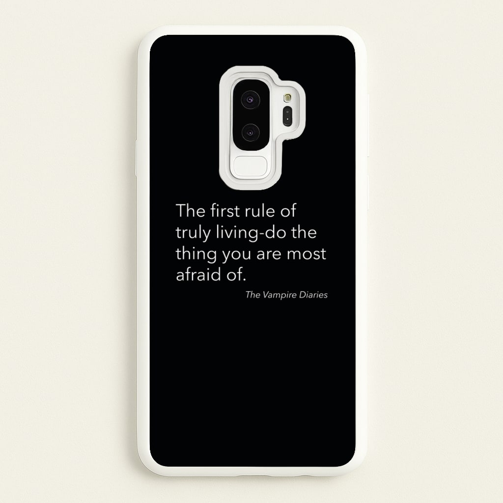 The First Rule Of Truly Living - VD - Vampire Diaries Phone Case for Galaxy S9 Plus
