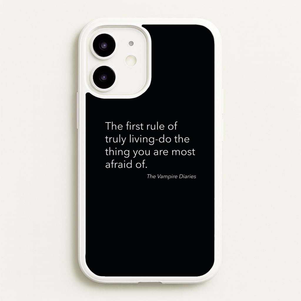 The First Rule Of Truly Living - VD - Vampire Diaries Phone Case for iPhone 12 / 12 Pro