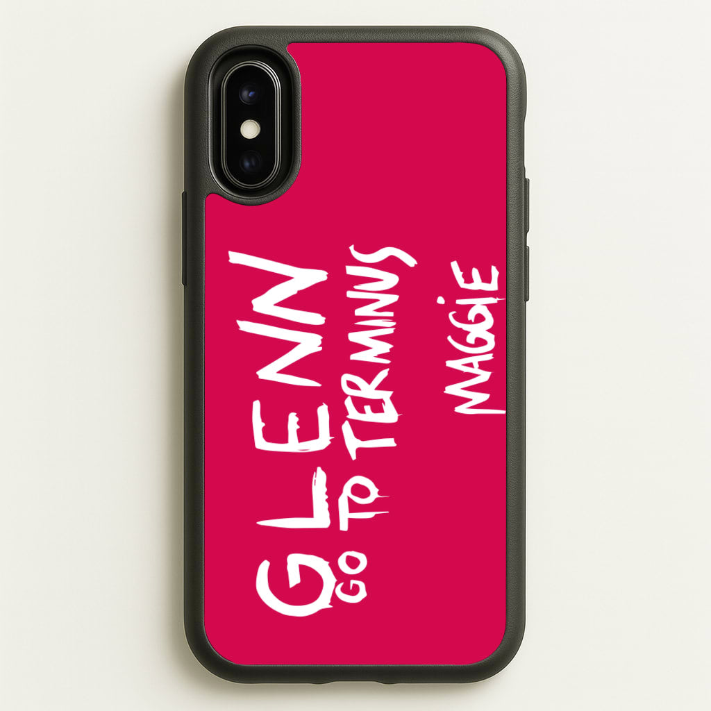 Message For Glenn - TWD - The Walking Dead Phone Case for iPhone X / XS