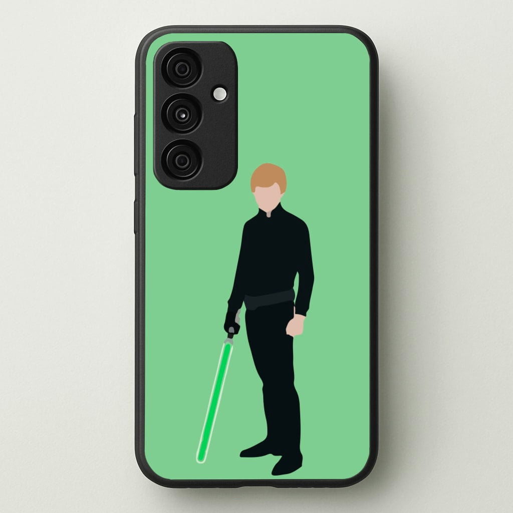 Skywalker Green Lightsaber - Star Wars Phone Case for Galaxy A35