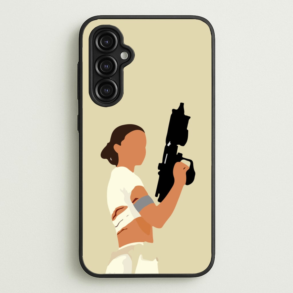 Leia With Gun - Star Wars Phone Case for Galaxy A14