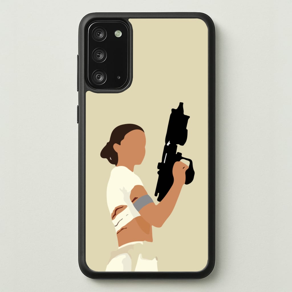 Leia With Gun - Star Wars Phone Case for Galaxy Note 20