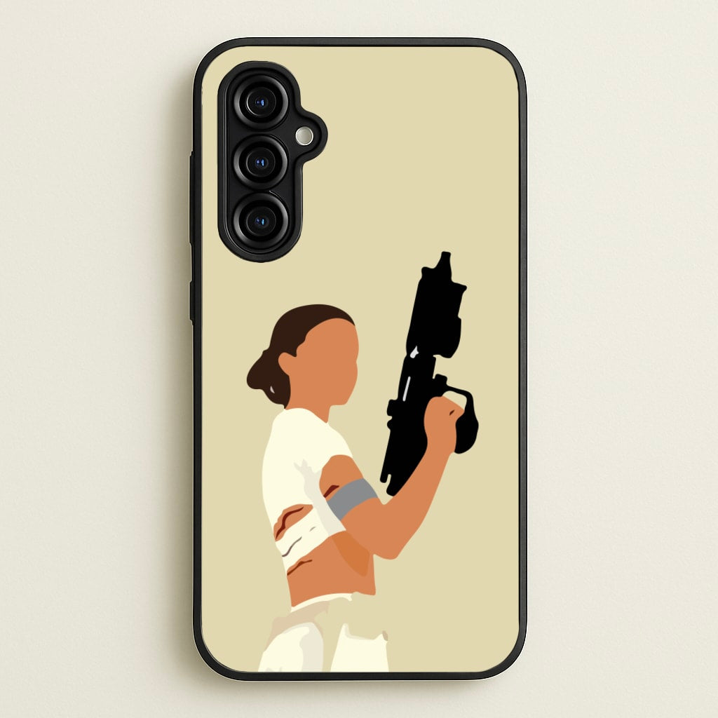 Leia With Gun - Star Wars Phone Case for Galaxy A54