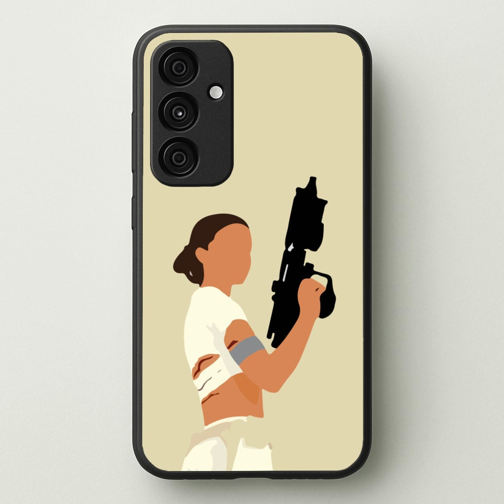 Leia With Gun - Star Wars Phone Case for Galaxy A55