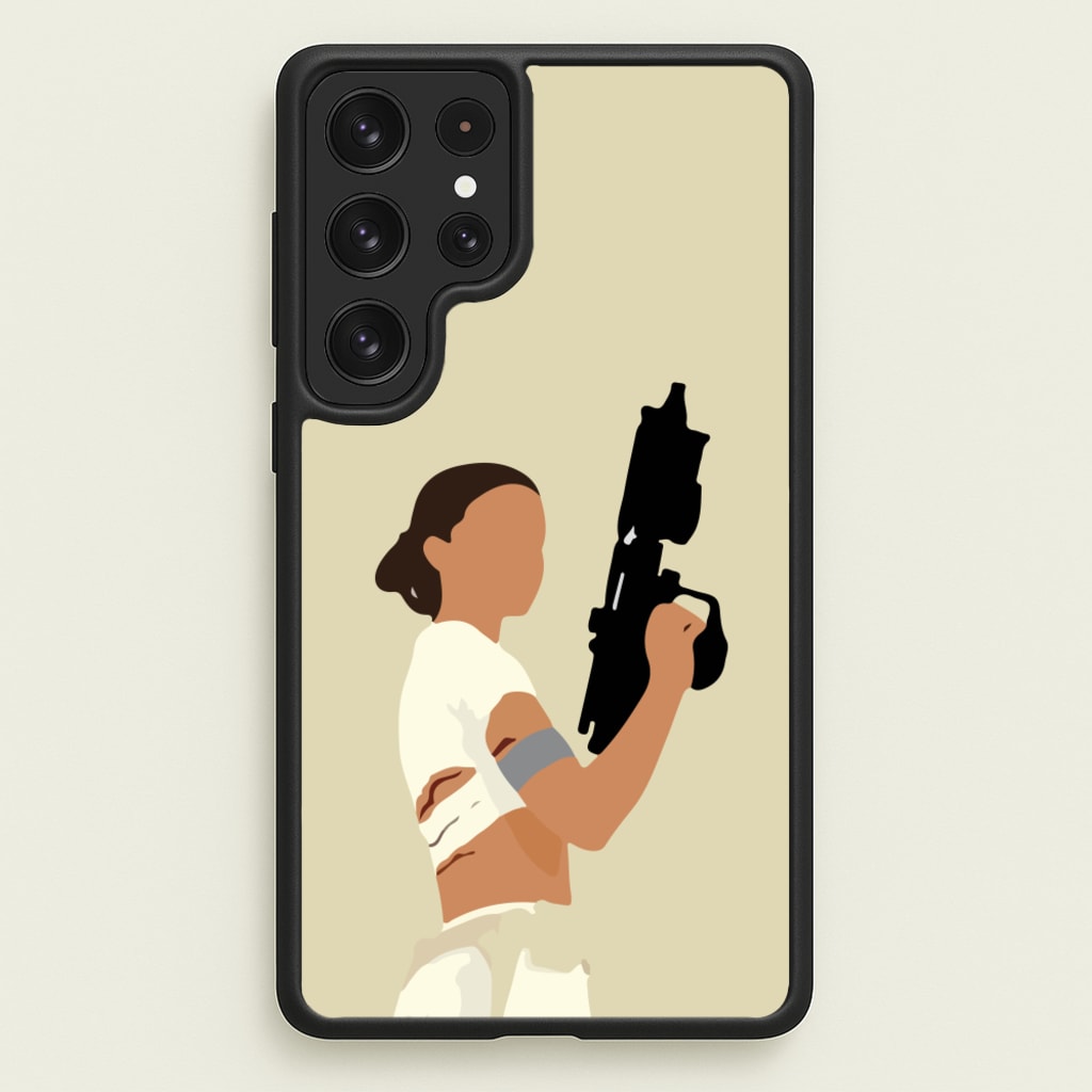 Leia With Gun - Star Wars Phone Case for Galaxy S22 Ultra