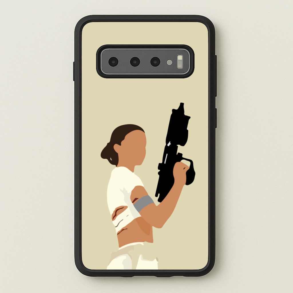 Leia With Gun - Star Wars Phone Case for Galaxy S10