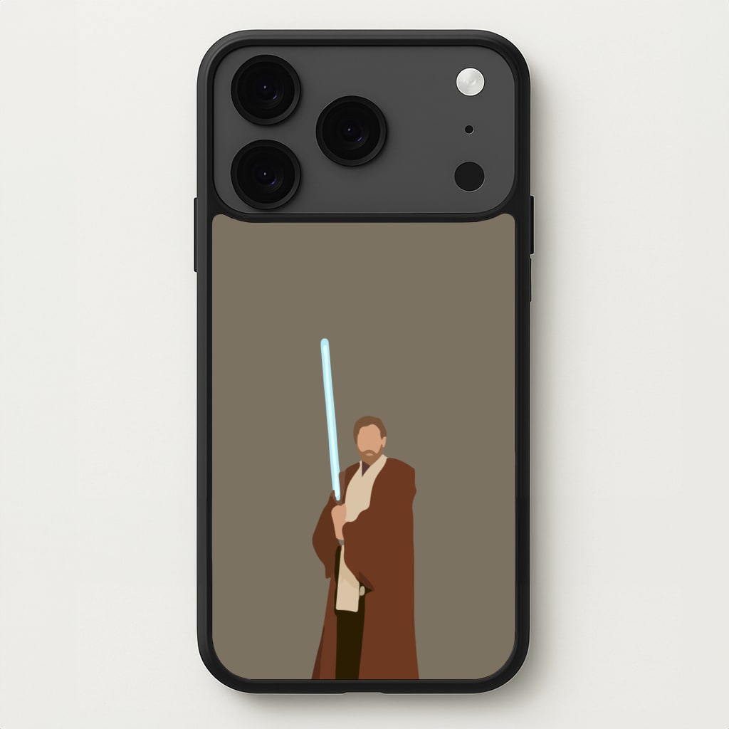 Kenobi Blue Lightsaber Phone Case for iPhone 17 Pro