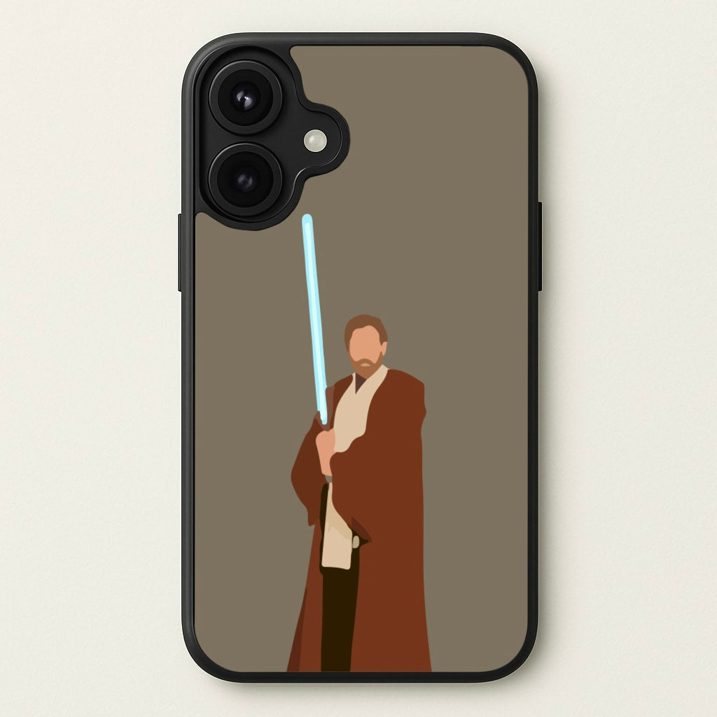 Kenobi Blue Lightsaber Phone Case for iPhone 17