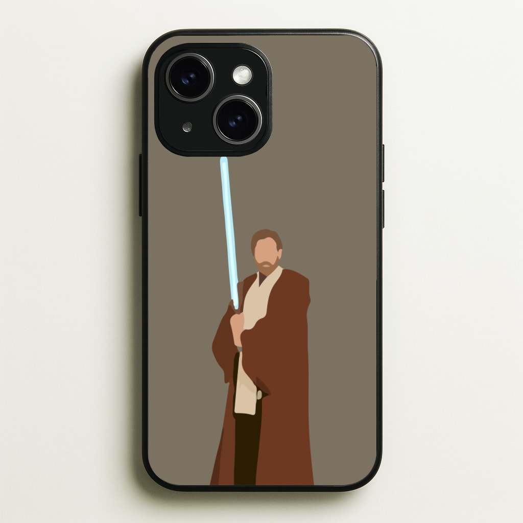 Kenobi Blue Lightsaber - Star Wars Phone Case for iPhone 15