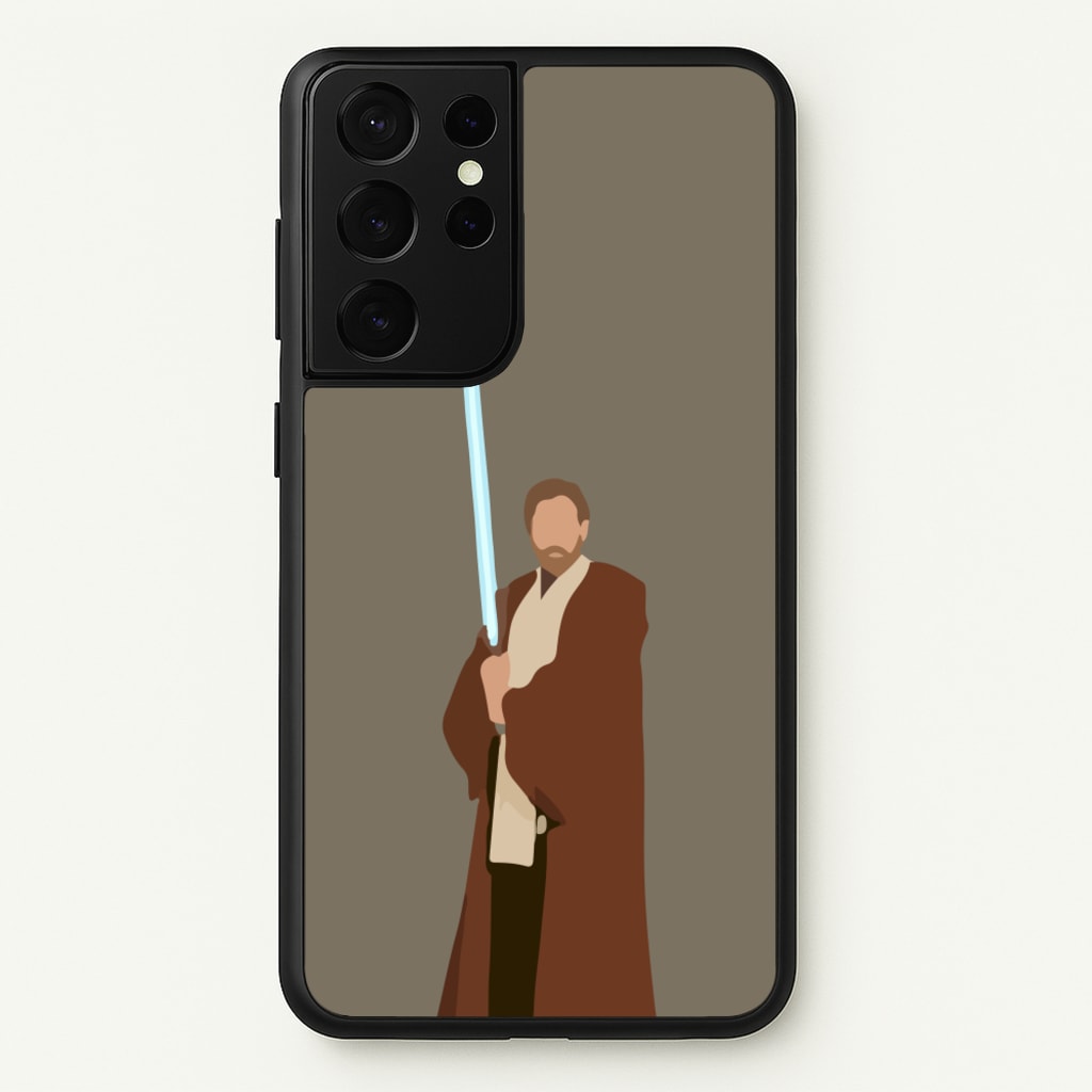 Kenobi Blue Lightsaber - Star Wars Phone Case for Galaxy S21 Ultra