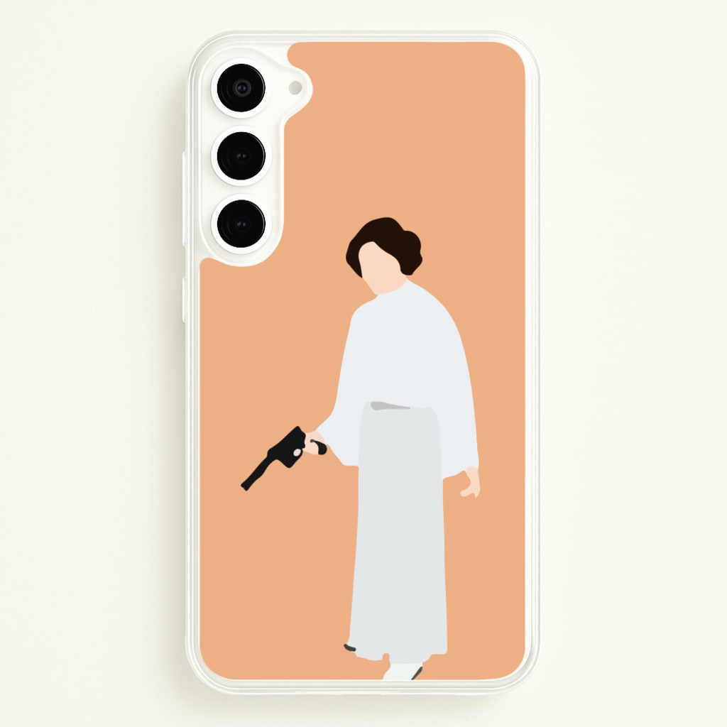 Leia Faceless With Gun - Star Wars Phone Case for Galaxy S23