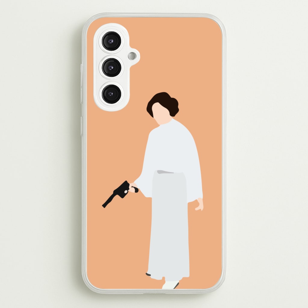 Leia Faceless With Gun - Star Wars Phone Case for Galaxy S23FE
