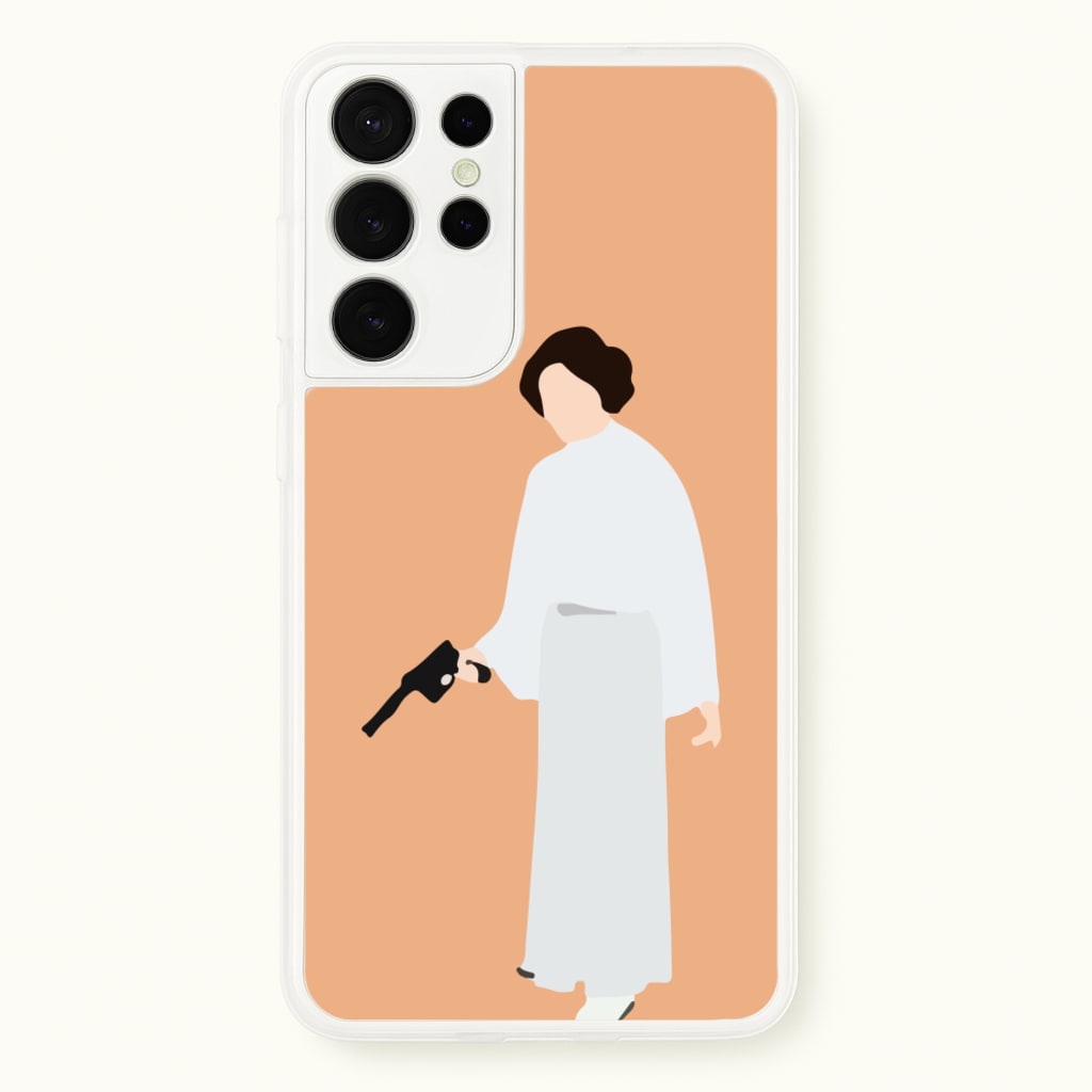 Leia Faceless With Gun - Star Wars Phone Case for Galaxy S21 Ultra