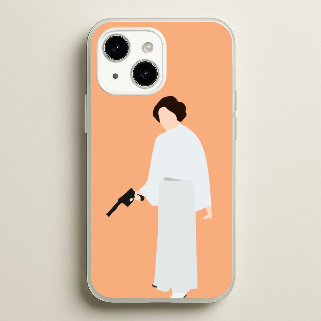 Leia Faceless With Gun - Star Wars Phone Case for iPhone 15 Plus