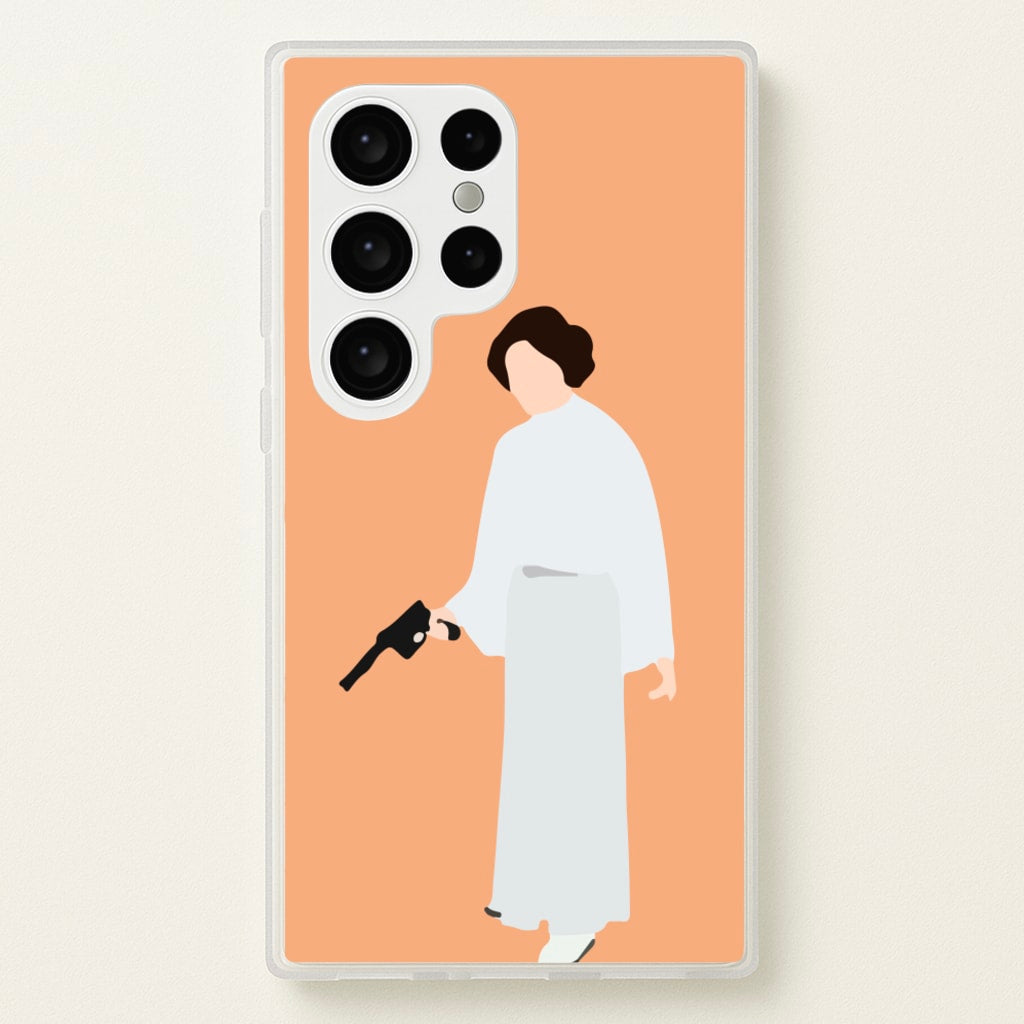 Leia Faceless With Gun - Star Wars Phone Case for Galaxy S24 Ultra