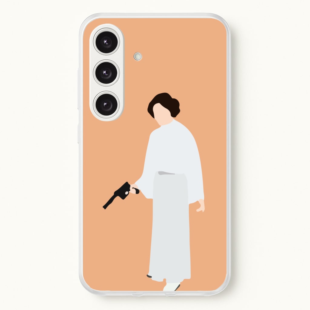 Leia Faceless With Gun - Star Wars Phone Case for Galaxy S24 Plus
