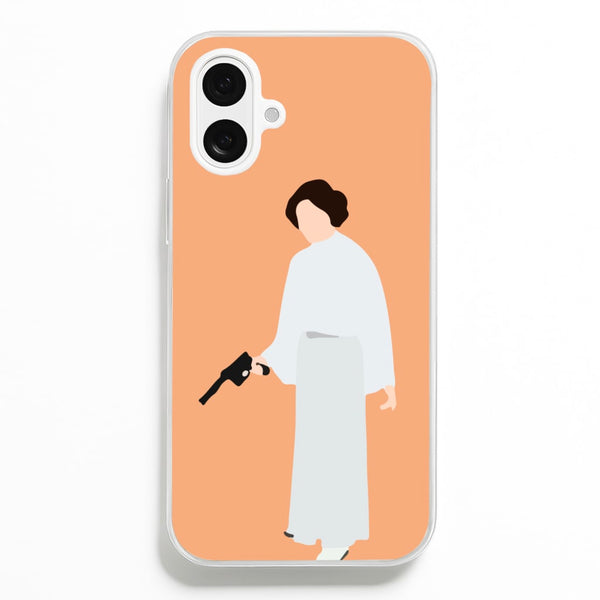 Leia Faceless With Gun - Star Wars Phone Case for iPhone 16 Plus