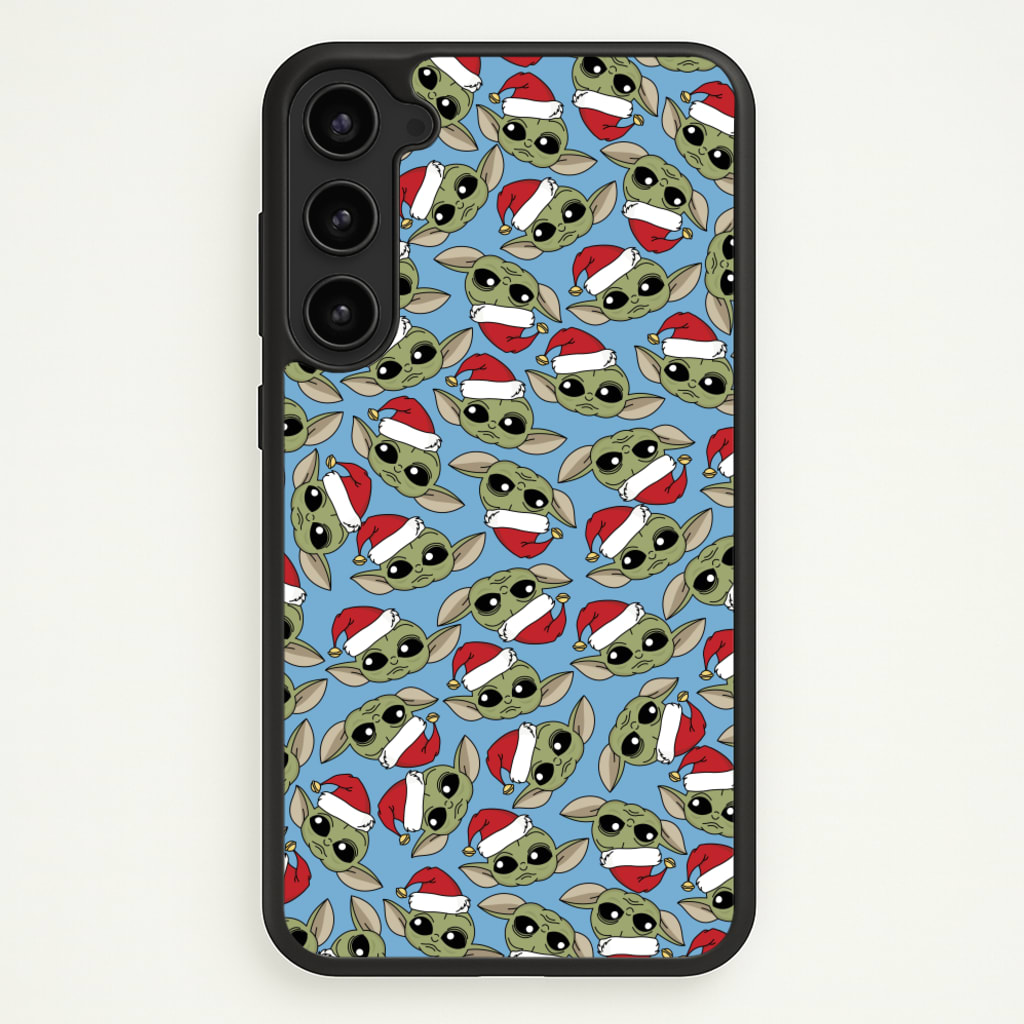 Baby Yoda Christmas Pattern - Star Wars Phone Case for Galaxy S23 Plus