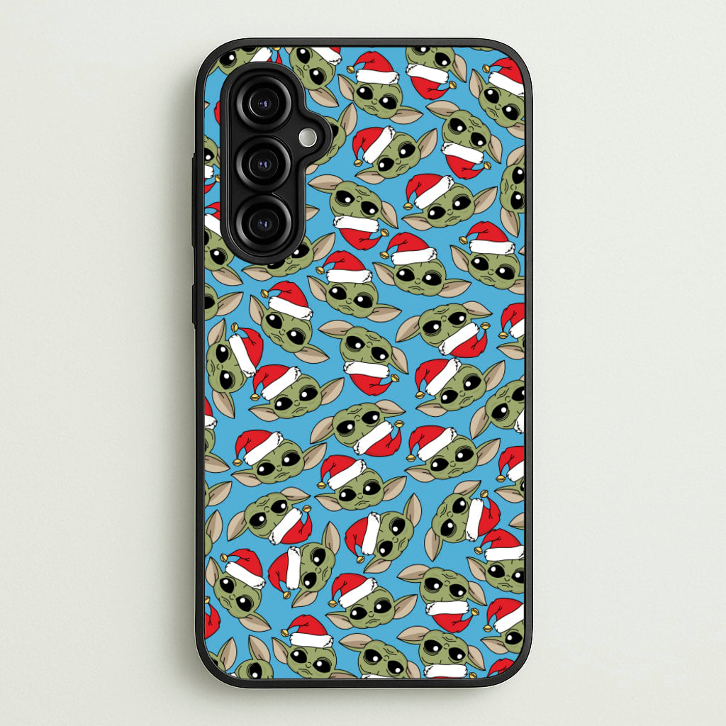 Baby Yoda Christmas Pattern - Star Wars Phone Case for Galaxy A14