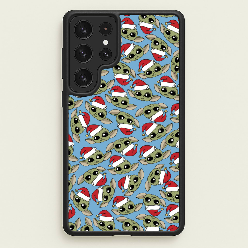 Baby Yoda Christmas Pattern - Star Wars Phone Case for Galaxy S22 Ultra