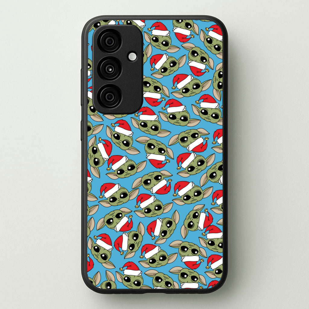 Baby Yoda Christmas Pattern - Star Wars Phone Case for Galaxy A55