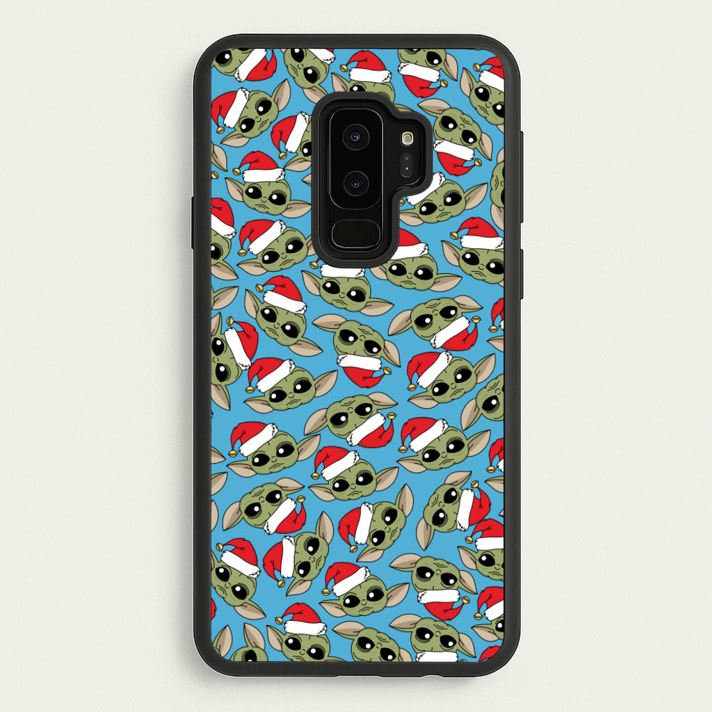Baby Yoda Christmas Pattern - Star Wars Phone Case for Galaxy S9 Plus