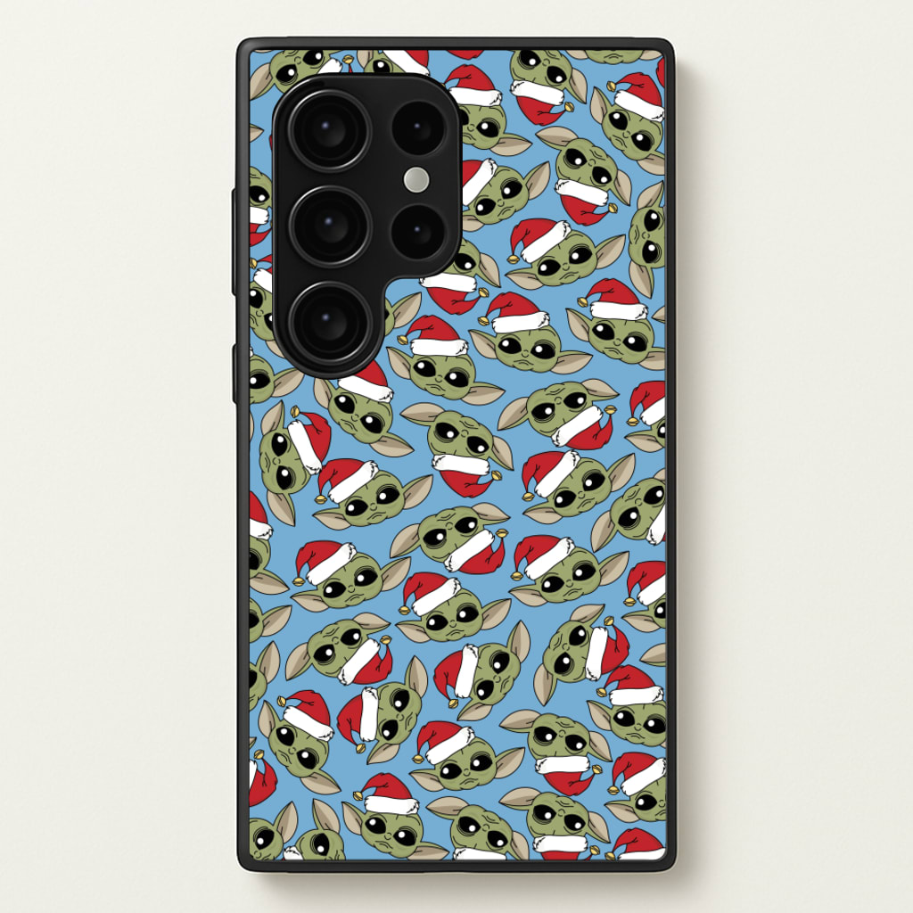Baby Yoda Christmas Pattern - Star Wars Phone Case for Galaxy S24 Ultra