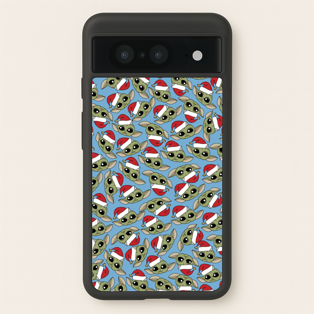 Baby Yoda Christmas Pattern - Star Wars Phone Case for Google Pixel 8