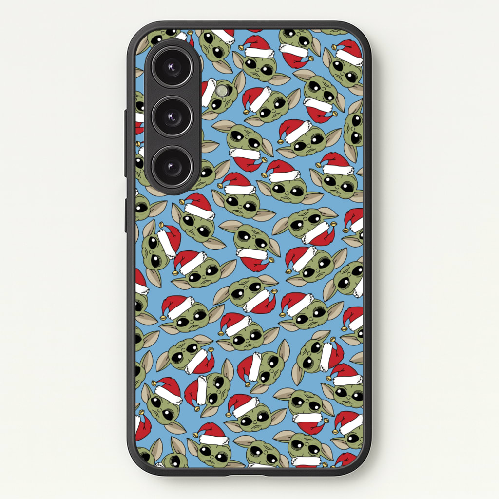 Baby Yoda Christmas Pattern - Star Wars Phone Case for Galaxy S24