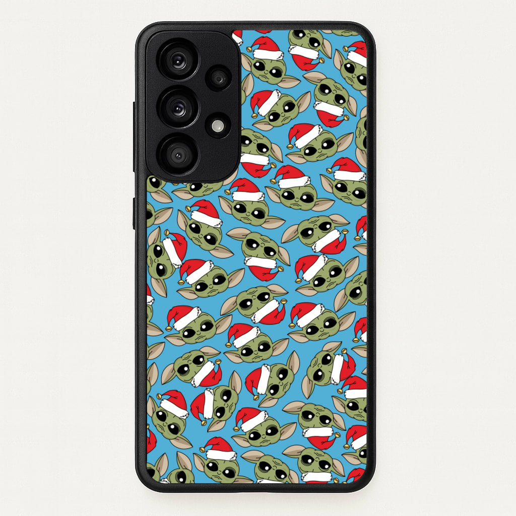 Baby Yoda Christmas Pattern - Star Wars Phone Case for Galaxy A53