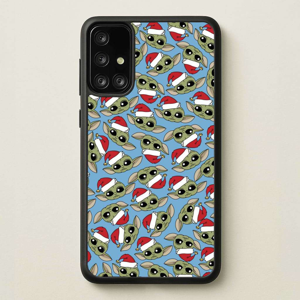Baby Yoda Christmas Pattern - Star Wars Phone Case for Galaxy A71