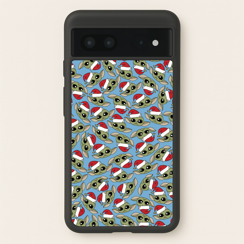 Baby Yoda Christmas Pattern - Star Wars Phone Case for Google Pixel 7