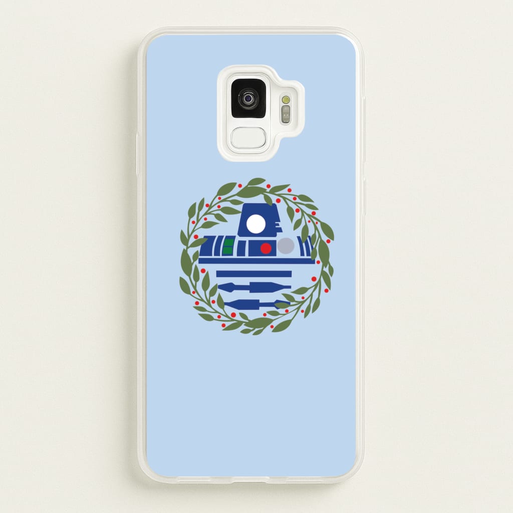 R2D2 Christmas Wreath - Star Wars Phone Case for Galaxy S9