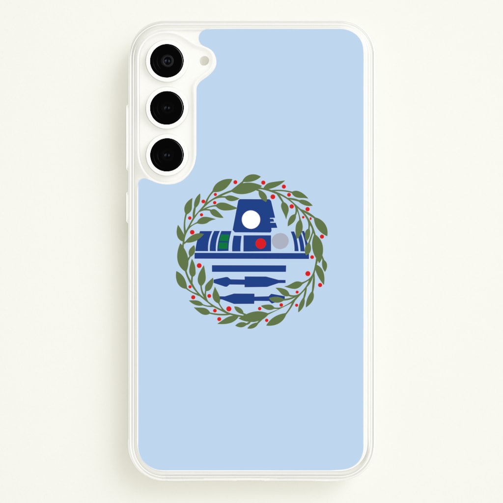 R2D2 Christmas Wreath - Star Wars Phone Case for Galaxy S23