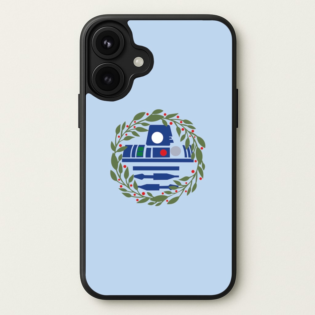 R2D2 Christmas Wreath Phone Case for iPhone 17
