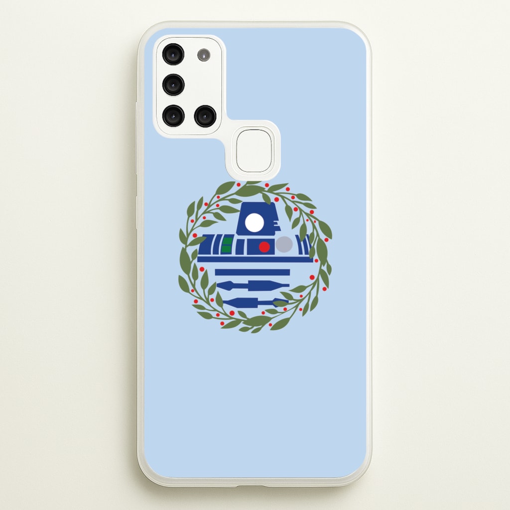 R2D2 Christmas Wreath - Star Wars Phone Case for Galaxy A21s